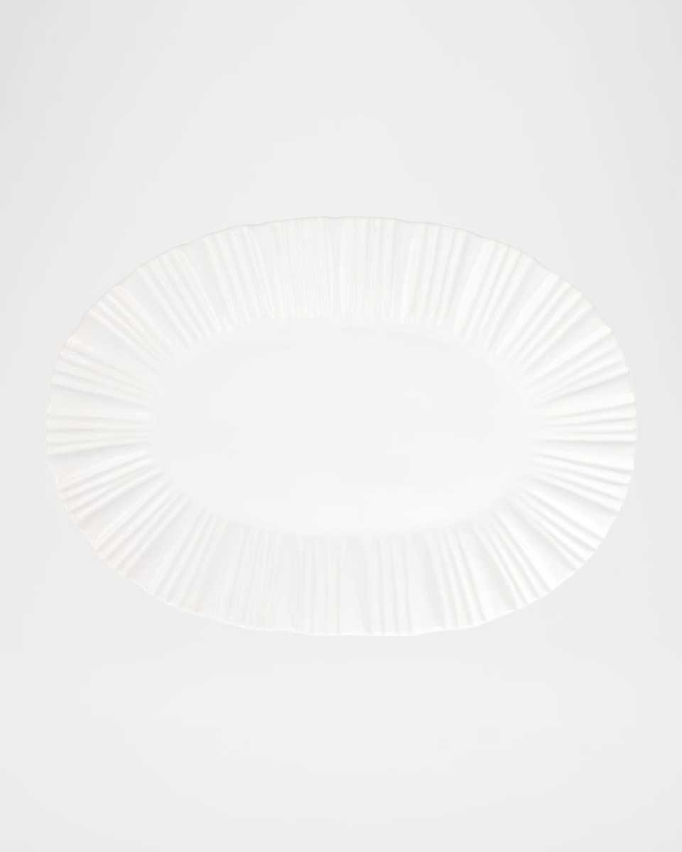 Bari Oval Platter, White